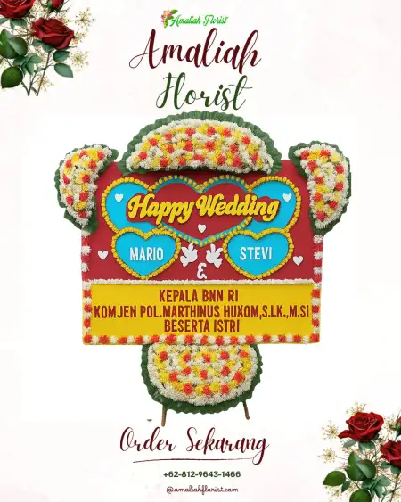 Papan Bunga Pernikahan Jebol